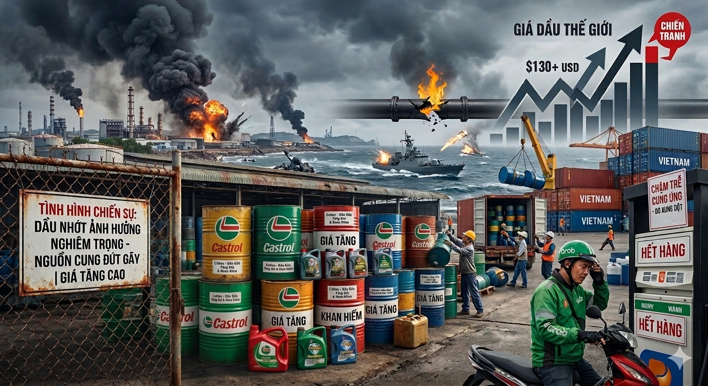 Khi “Bão giá” dầu thô làm chao đảo thị trường dầu nhớt Việt Nam: Chúng ta đang đối diện với điều gì?